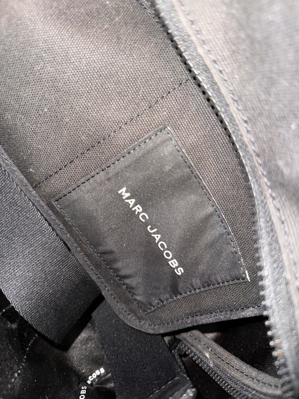 Marc Jacobs Black Canvas Duffel Tote Bag with White Logo - Picture 5 of 5